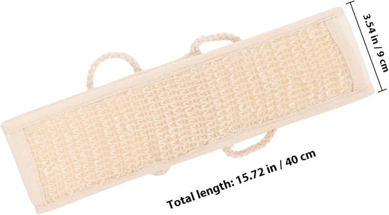 Double Sided Bathing Brush Set 4Pcs with Cotton Linen Back Scrubber for Exfoliating Body Cleaning - Image 2